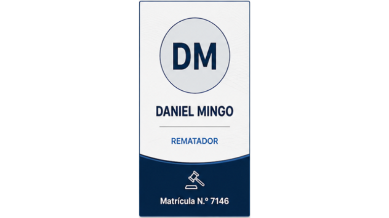 DANIEL MINGO -
Rematador
Matrícula N.º 7146
