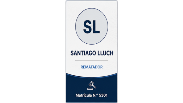 SANTIAGO LLUCH -
Rematador
Matrícula N.º 5301