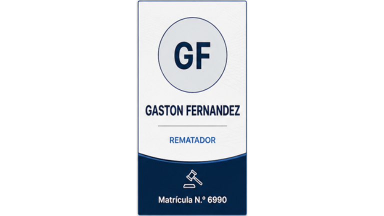 GASTON FERNANDEZ -
Rematador
Matrícula N.º 6990